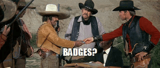 We Don't Need No Stinking Badges. Um, Yeah, We Do